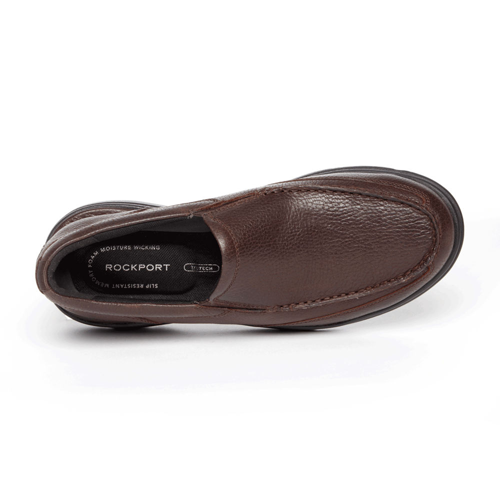 Sapato Vela Rockport Homem Marrom Escuro - Prowalker Eureka Plus - 08426LXGW